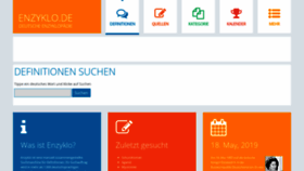 What Enzyklo.de website looked like in 2019 (6 years ago)