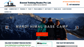 What Everesttrekkingroutes.com website looked like in 2019 (4 years ago)