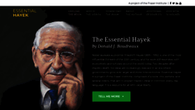 What Essentialhayek.org website looked like in 2019 (4 years ago)