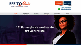 What Efeitomais.com.br website looked like in 2019 (4 years ago)