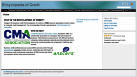 What Encyclopediaofcredit.com website looked like in 2019 (4 years ago)