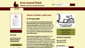 What Econjournalwatch.org website looked like in 2019 (4 years ago)
