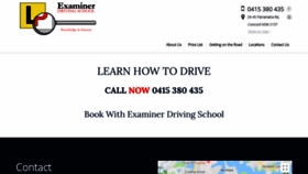 What Examinerdrivingschool.com.au website looked like in 2019 (4 years ago)