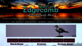 What Edgecomb.org website looked like in 2019 (4 years ago)