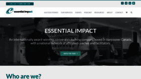 What Essentialimpact.com website looked like in 2019 (4 years ago)