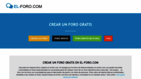 What El-foro.com website looked like in 2019 (6 years ago)