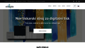 What Etiketa.si website looked like in 2019 (4 years ago)