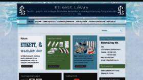 What Etikett-levay.hu website looked like in 2019 (4 years ago)