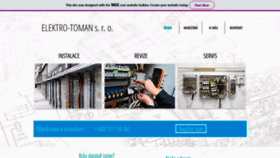 What Elektro-toman.cz website looked like in 2019 (4 years ago)