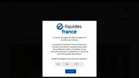 What E-liquidesfrance.fr website looked like in 2019 (4 years ago)