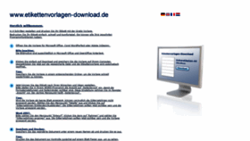 What Etikettenvorlagen-download.de website looked like in 2019 (4 years ago)