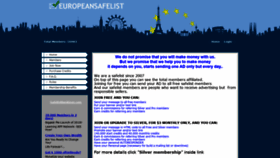 What Europeansafelist.com website looked like in 2019 (4 years ago)
