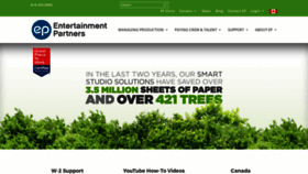 What Entertainmentpartners.com website looked like in 2019 (4 years ago)