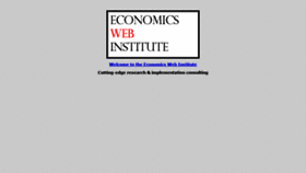 What Economicswebinstitute.org website looked like in 2019 (4 years ago)