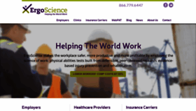 What Ergoscience.com website looked like in 2019 (4 years ago)