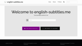 What English-subtitles.me website looked like in 2019 (4 years ago)