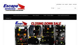 What Escapemotorcycles.com.au website looked like in 2019 (4 years ago)