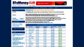 What Efomoney.club website looked like in 2019 (4 years ago)