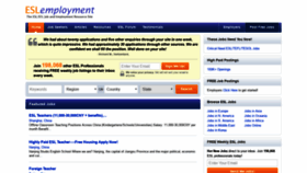 What Eslemployment.com website looked like in 2019 (4 years ago)