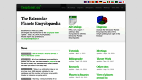 What Exoplanet.eu website looked like in 2019 (5 years ago)