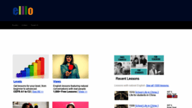 What Elllo.org website looked like in 2019 (4 years ago)