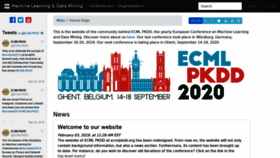What Ecmlpkdd.org website looked like in 2019 (4 years ago)
