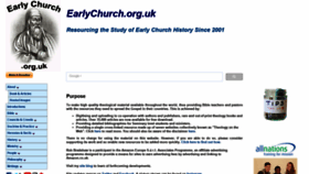 What Earlychurch.org.uk website looked like in 2019 (4 years ago)