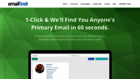 What Emailfindr.com website looked like in 2019 (4 years ago)