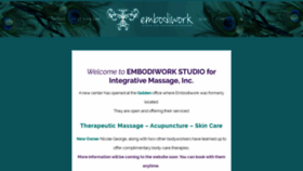 What Embodiworkmassage.com website looked like in 2019 (4 years ago)