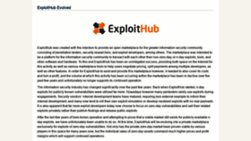 What Exploithub.com website looked like in 2019 (4 years ago)