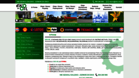 What Eko-oil.pl website looked like in 2019 (4 years ago)