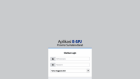 What Espj.sumbarprov.go.id website looked like in 2019 (4 years ago)