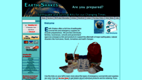 What Earthshakes.com website looked like in 2019 (4 years ago)