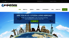 What Expatriatetaxreturns.com website looked like in 2019 (4 years ago)
