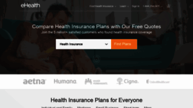 What Ehealthinsurance.com website looked like in 2019 (4 years ago)
