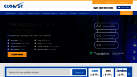 What Eukhost.com website looked like in 2019 (5 years ago)