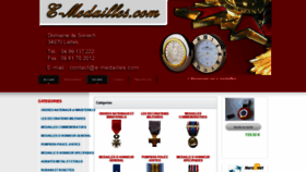 What E-medailles.com website looked like in 2019 (4 years ago)