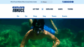 What Explorethebruce.com website looked like in 2019 (4 years ago)