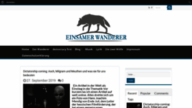 What Einsamer-wanderer.net website looked like in 2019 (4 years ago)