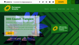 What Europeangreens.org website looked like in 2019 (4 years ago)