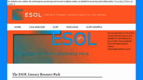 What Esolliteracy.co.uk website looked like in 2019 (4 years ago)