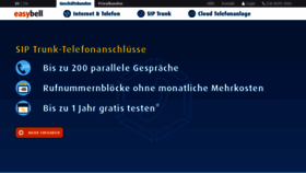 What Easybell.de website looked like in 2019 (5 years ago)