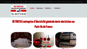 What Electricien91.fr website looked like in 2019 (4 years ago)