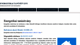 What Energetikata.hu website looked like in 2019 (4 years ago)
