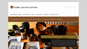 What Explorejapaneseceramics.com website looked like in 2019 (4 years ago)