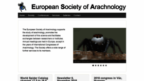 What European-arachnology.org website looked like in 2019 (4 years ago)