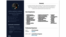 What Erinandackiran.com website looked like in 2019 (4 years ago)