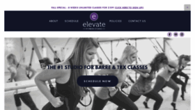 What Elevatefitstudio.com website looked like in 2019 (4 years ago)