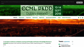 What Ecmlpkdd2018.org website looked like in 2019 (4 years ago)