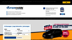 What Europe-mobile.de website looked like in 2019 (4 years ago)